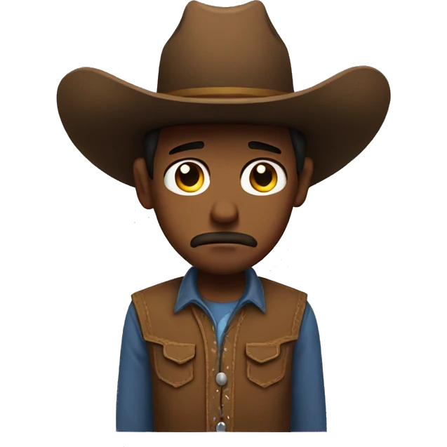 sad cowboy emoji