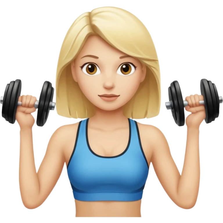 Chica rubia gym  emoji