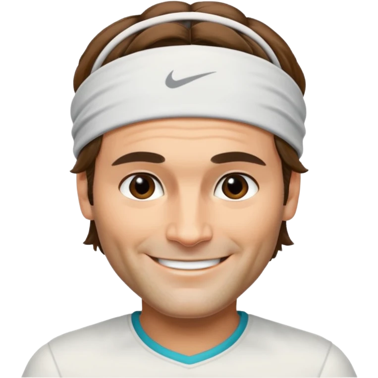 roger federer with head band emoji