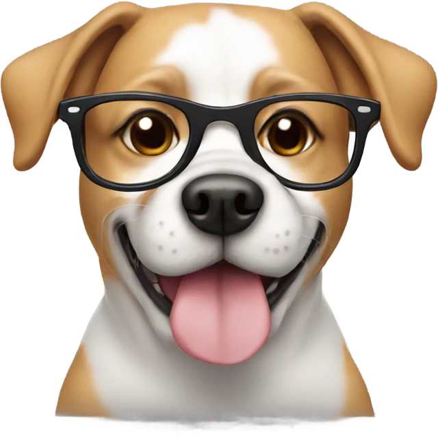 dog with glasses  emoji