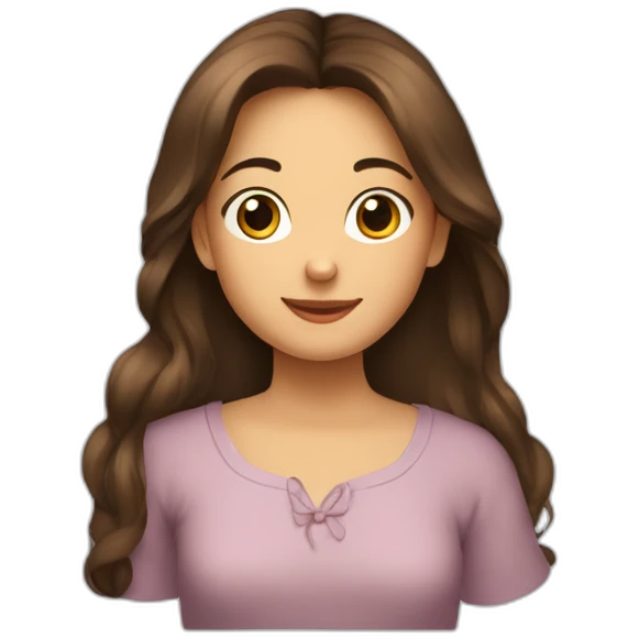 Garçons brun grand et fille brune petite emoji