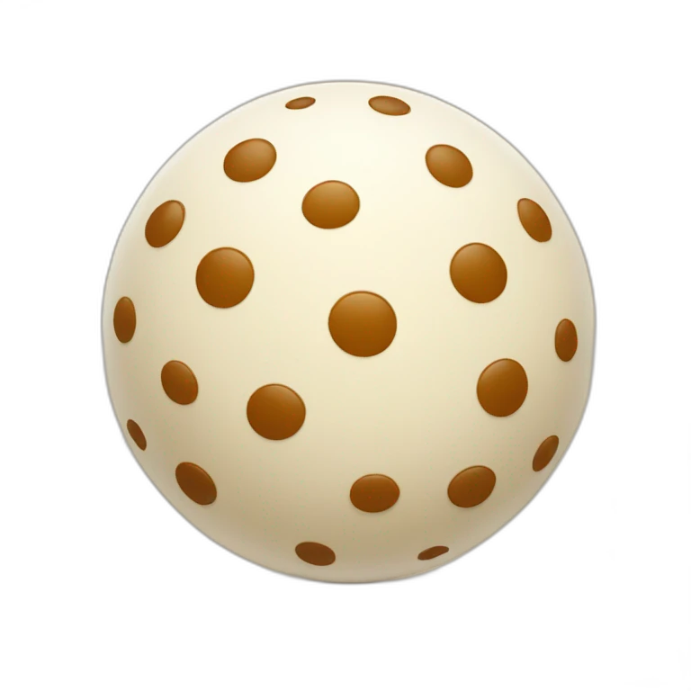 Cream sphere with brown dot in the middle emoji