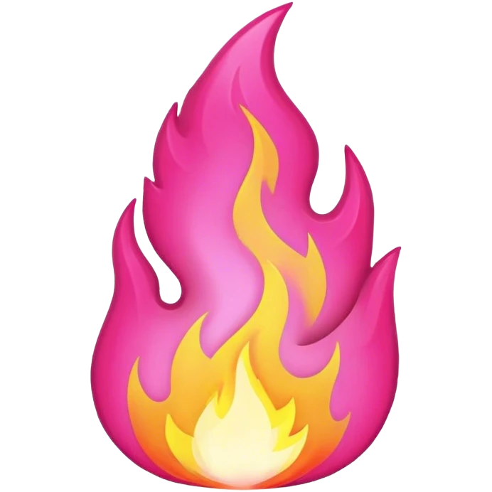 Pink fire emoji