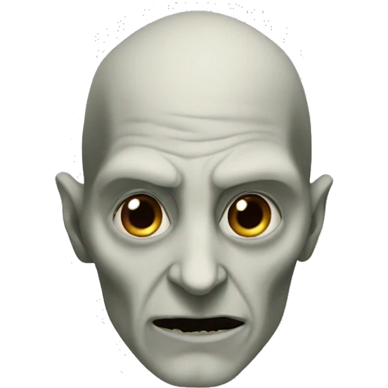 Voldemort with nose emoji