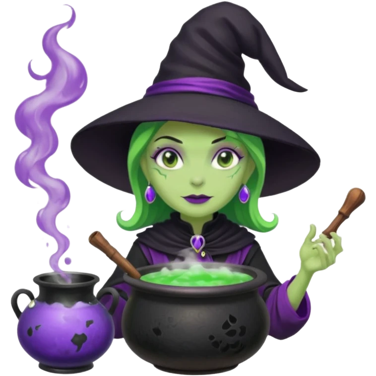 green witch cooking potion emoji
