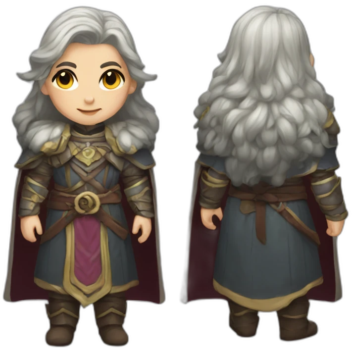 Androgynous Hill dwarf cleric emoji