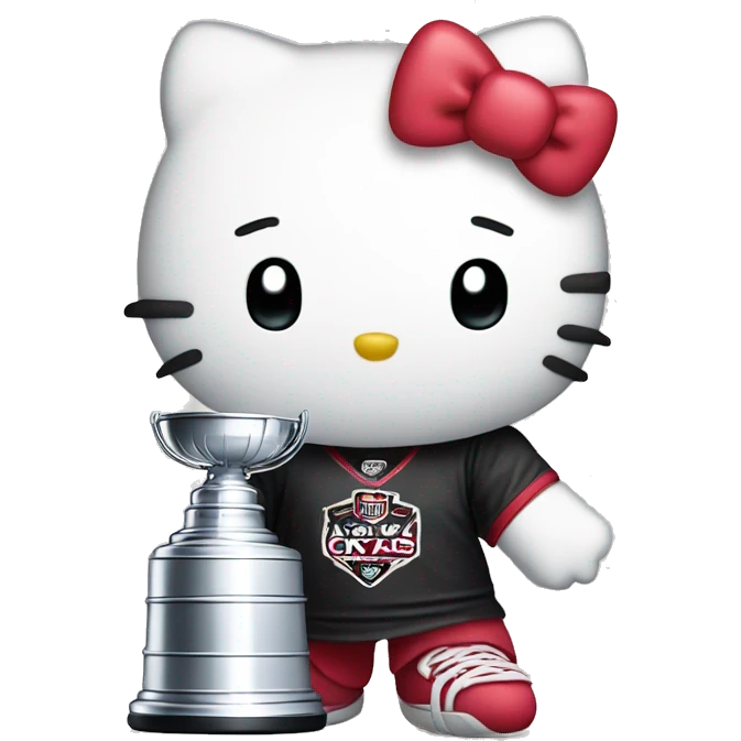Hello kitty with Stanley cup emoji