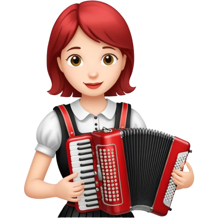 The girl plays the accordion emoji
