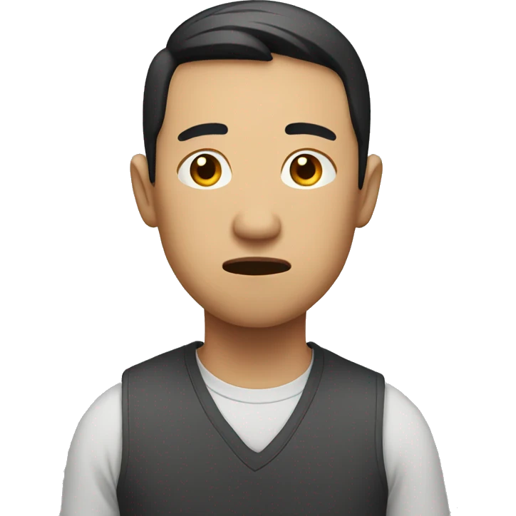 Unsure asian man emoji