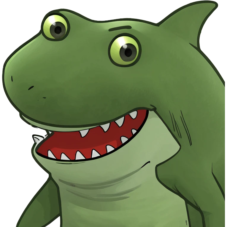 shark with T-shirt  emoji