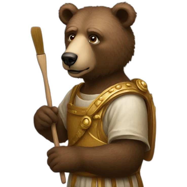 a bear painter from the roman empire emoji