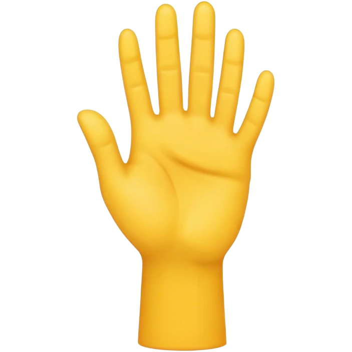 Grab yellow hand grabing from right emoji