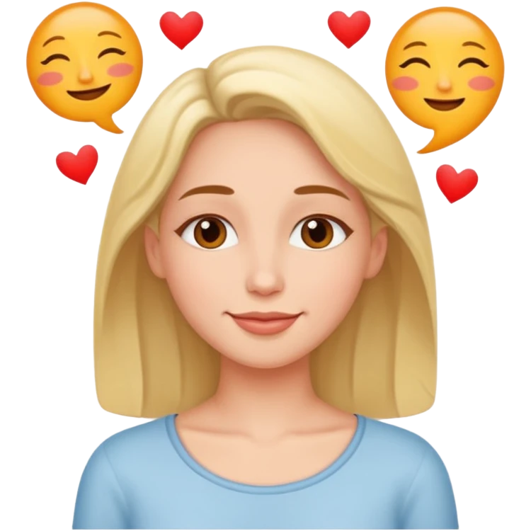 A woman happy dreaming in her sleep about what her soulmate looks like emoji