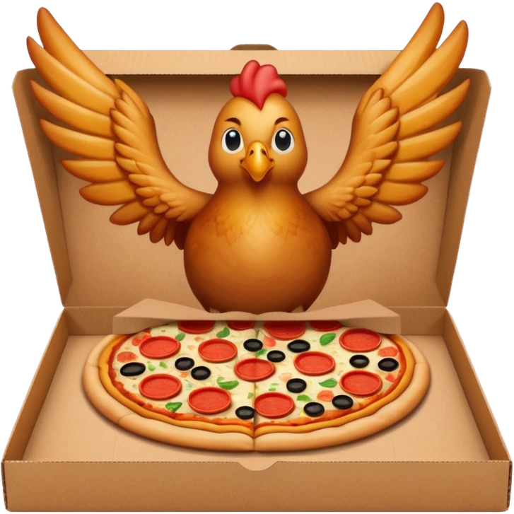 chicken wings and pizza box combo emoji