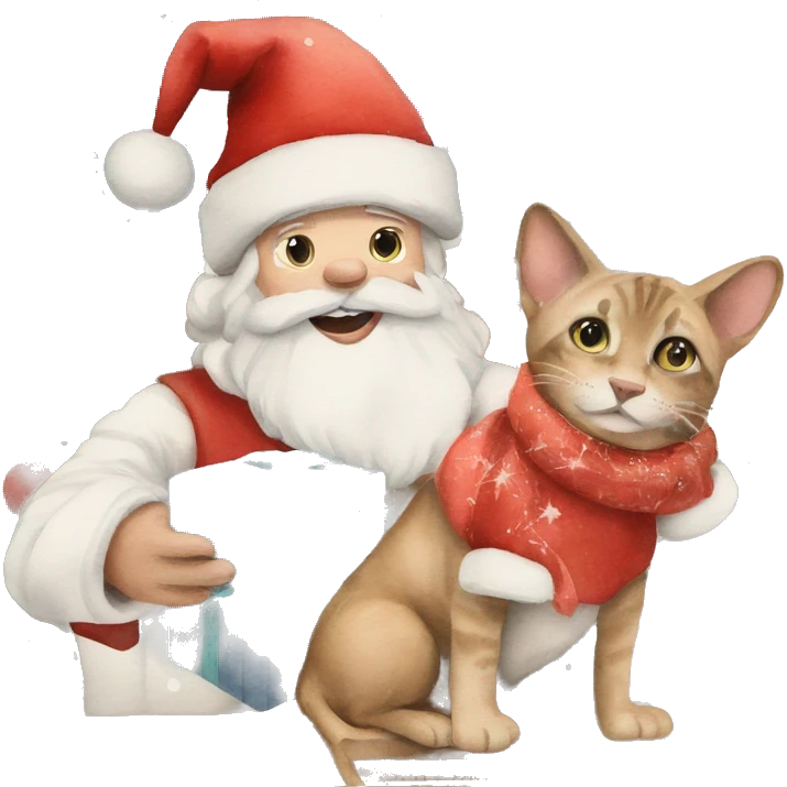 Nostalgic Christmas watercolor emoji