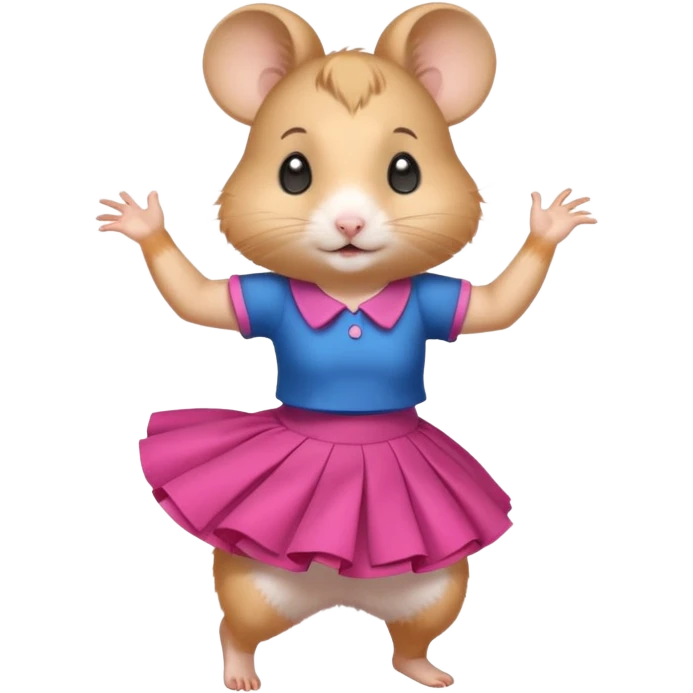 hamster girl dancing with skirt emoji