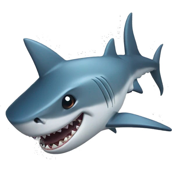 Drunk shark emoji