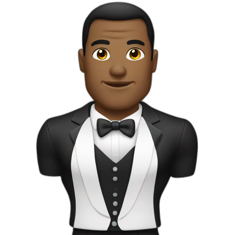 bodybuilders in tuxedo emoji