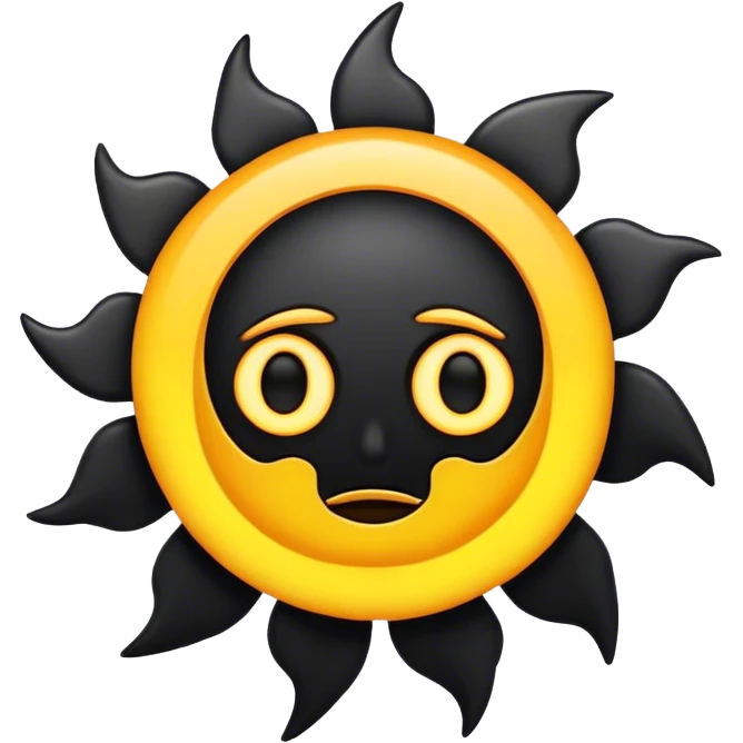 Black sun emoji