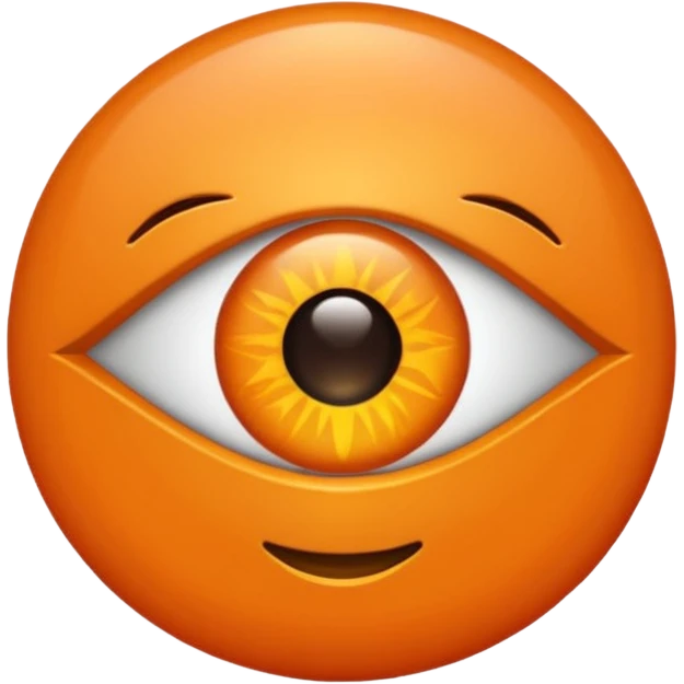 Ojo turco color naranja turco en color naranja emoji