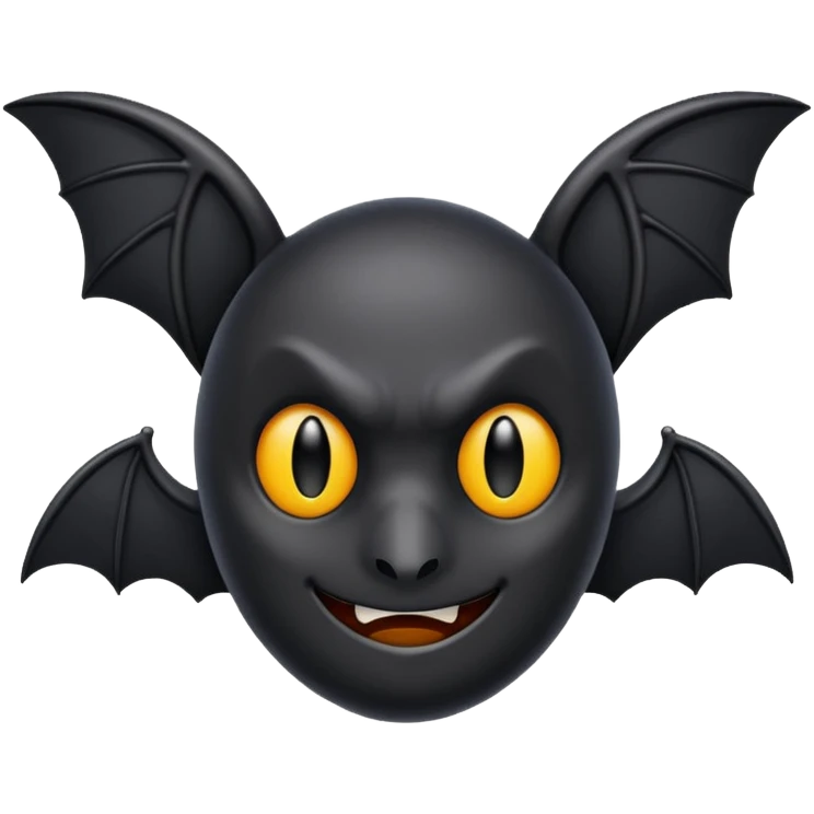 Black bat emoji