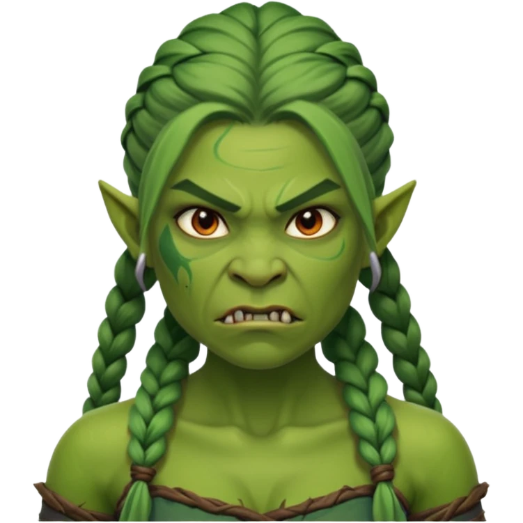 Orga mit langen Zopf emoji