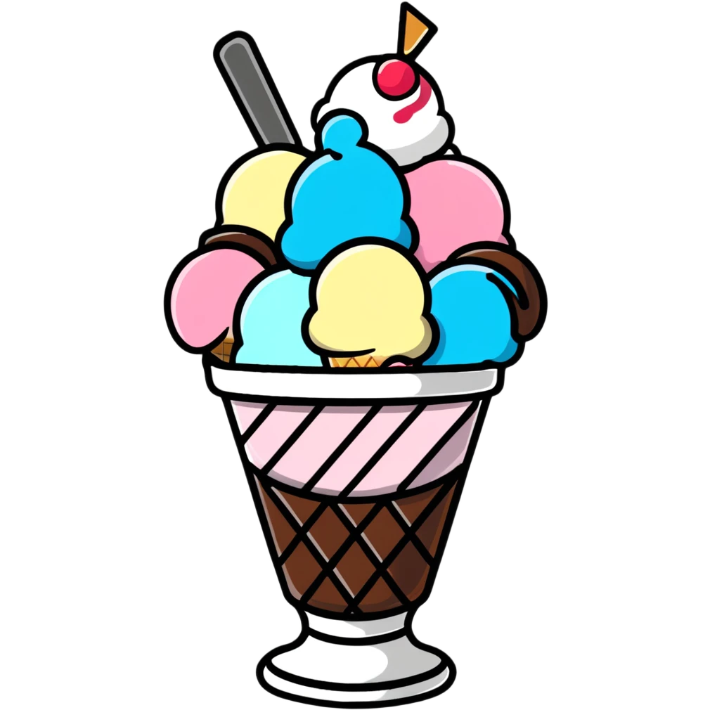 ice cream sundae emoji