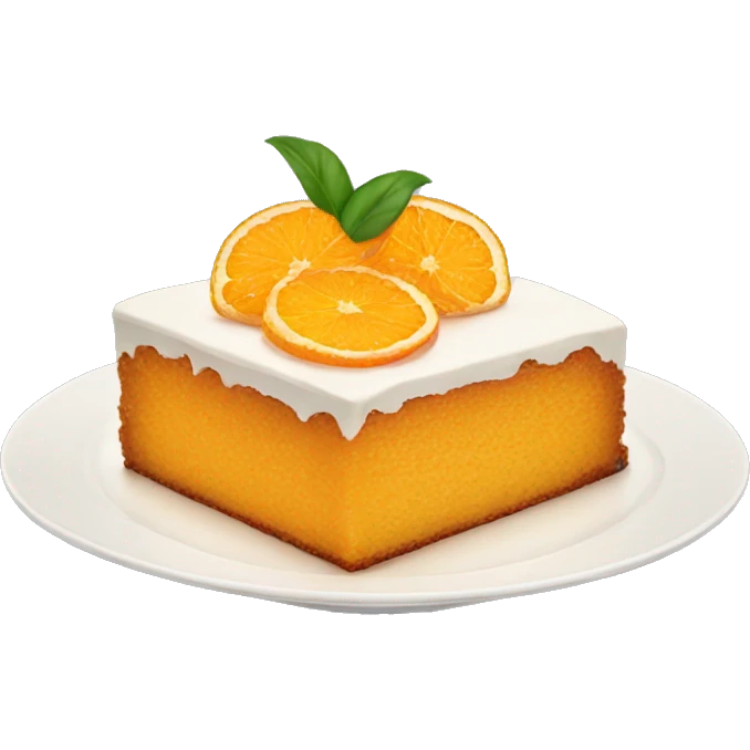 Greek orange cake on a plate emoji