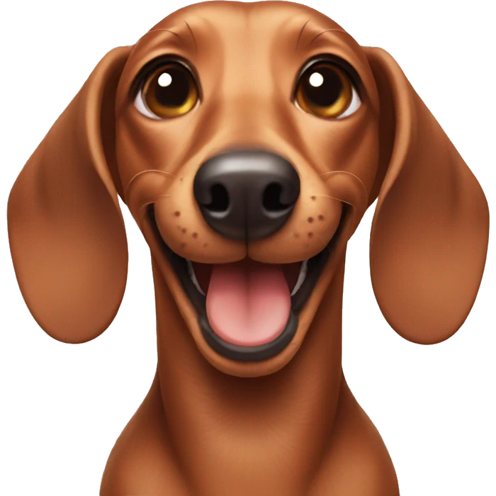 smiling dachshund emoji