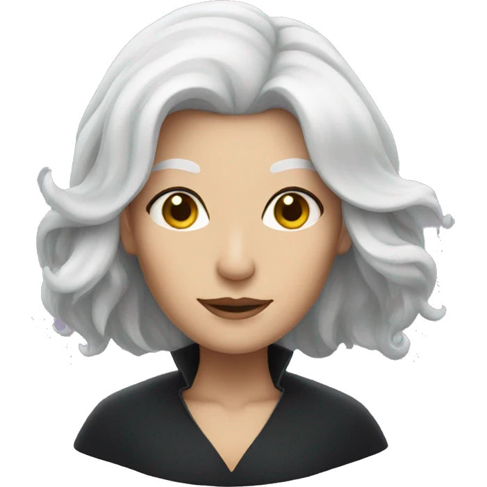 white hair woman witch emoji