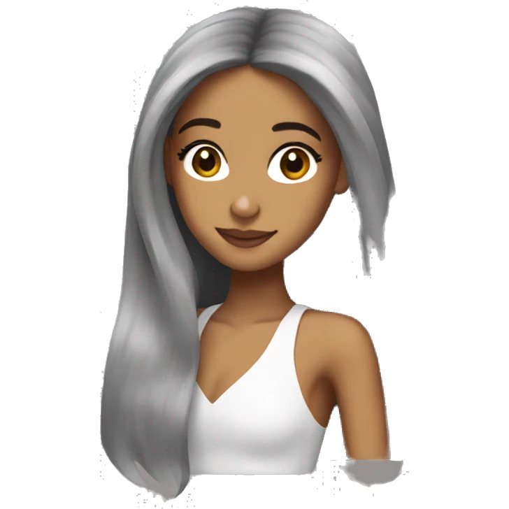 ariana grande with hair down emoji