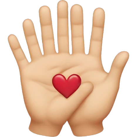 Heart with hands emoji