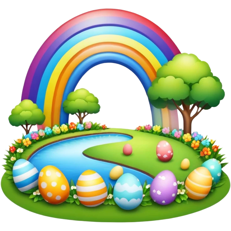 an easter rainbow landscaping  emoji