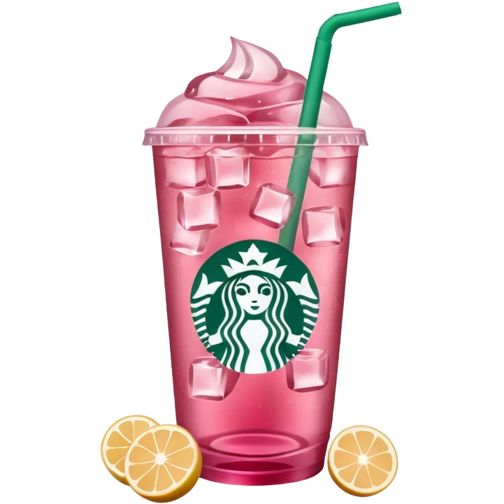 pink iced tea Starbucks drink emoji