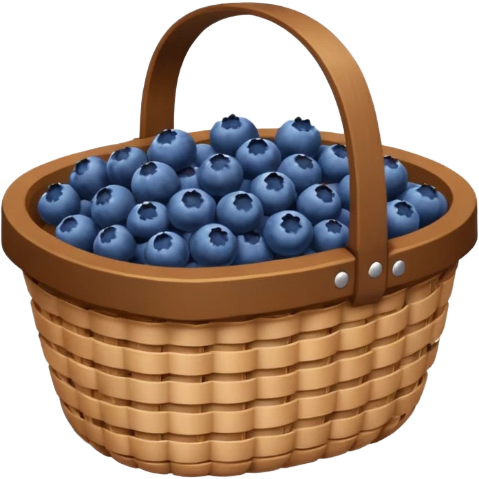 a basket of blueberries with a small handle emoji