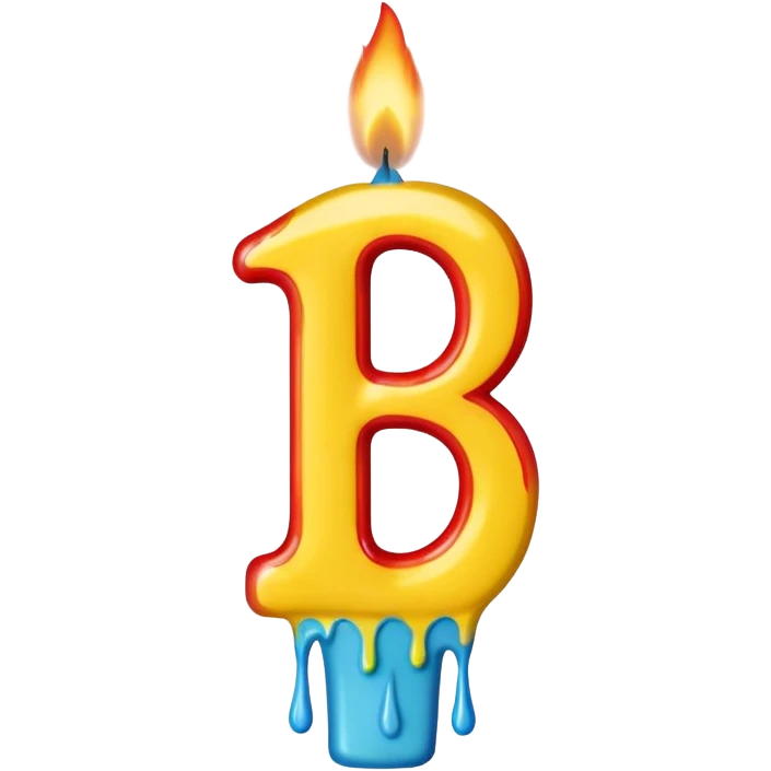 Birthday candles with the shape of the number 15 emoji