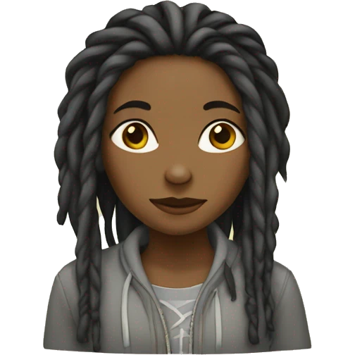 Girl with dreadlocks emoji