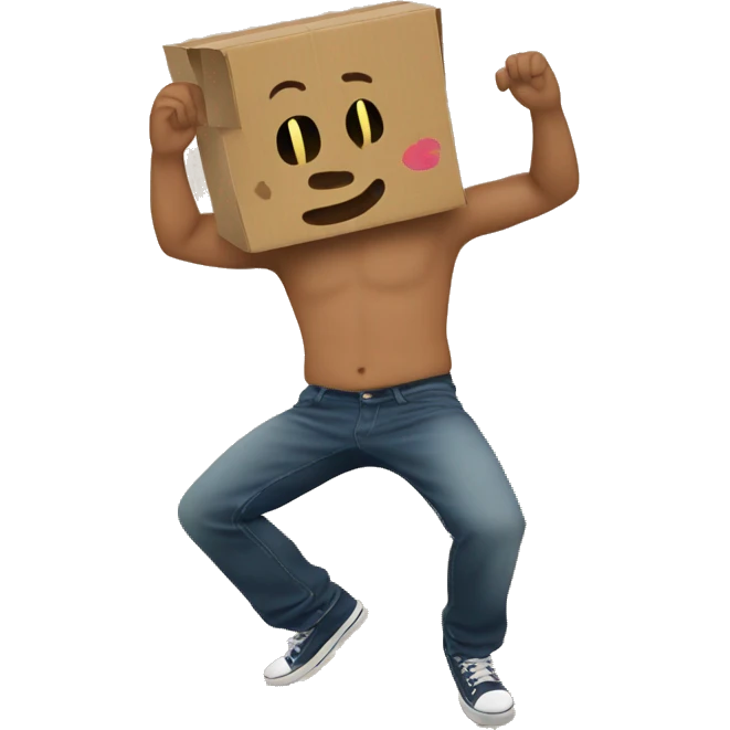 twerking cardboard emoji
