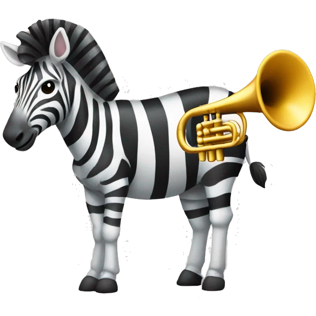 Zebra with a Trumpet emoji