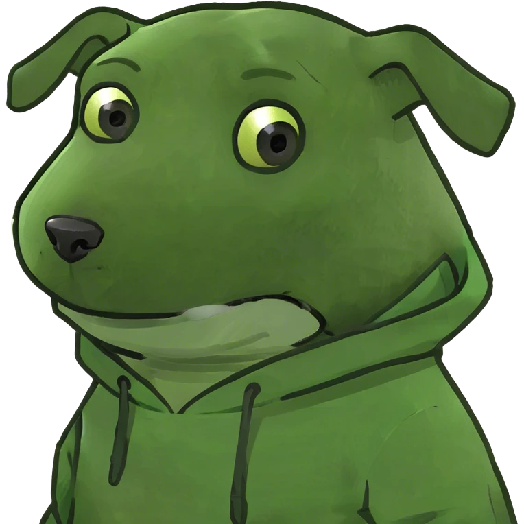 White dog in hoody emoji