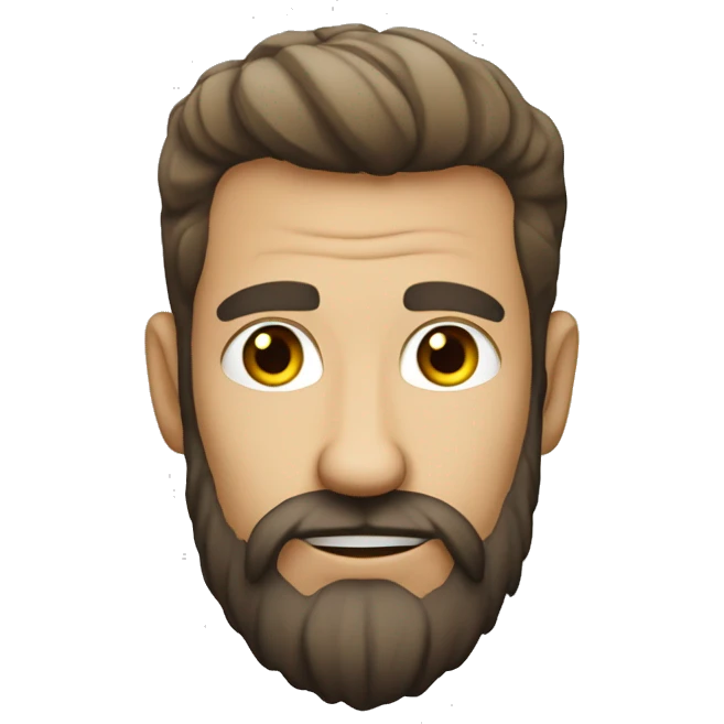 un chauve avec barbe maillto de  emoji