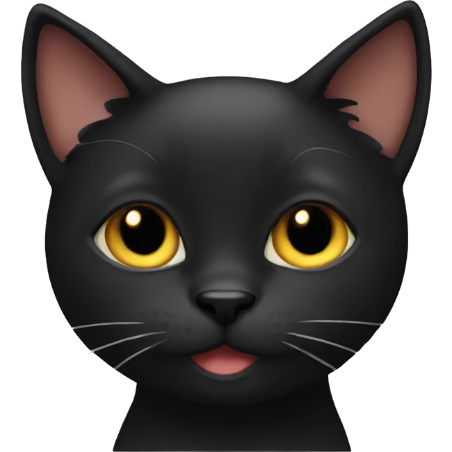 Black cat cute  emoji