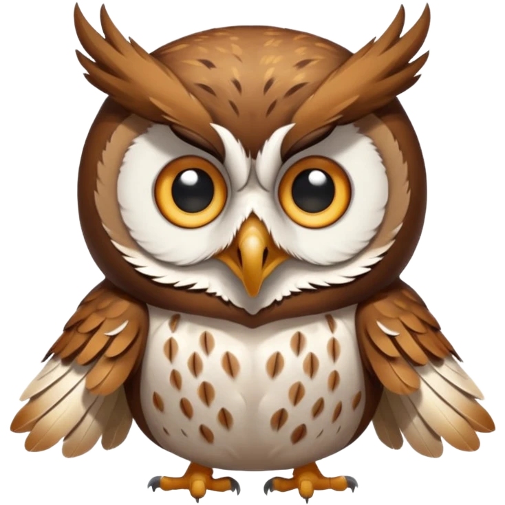 owl throwing up emoji