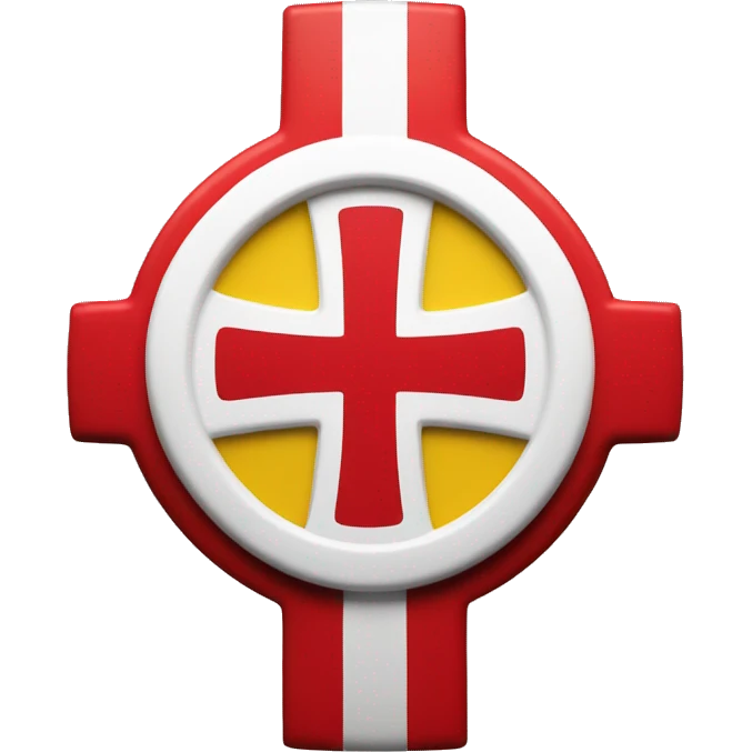 Change the color of the cross in the Danish flagg from white to yellow emoji
