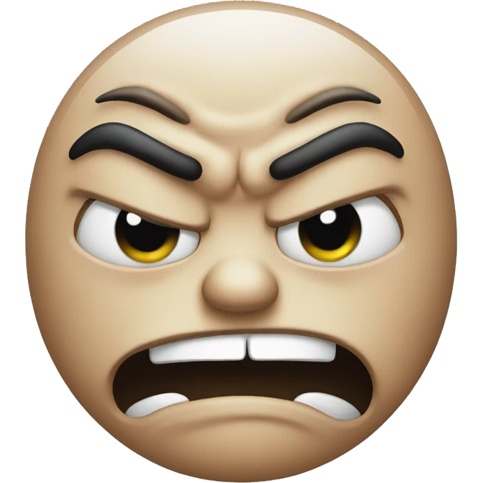 Angry face emoji