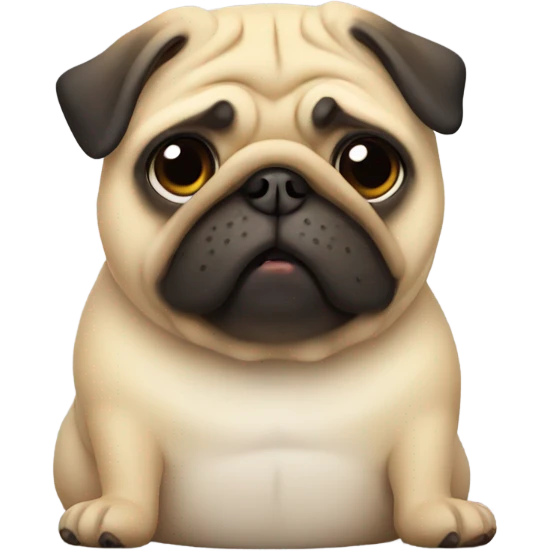 fat pug  emoji