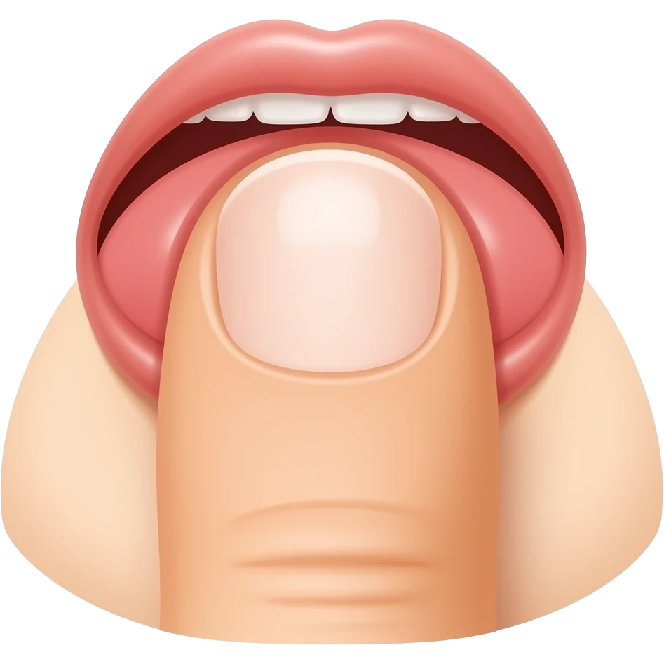 Que este sexi que el dedo este mordiendo  pero solo un dedo emoji