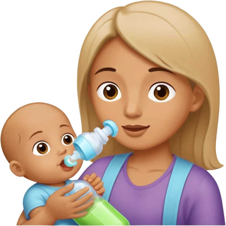 My face feeding baby bottle emoji