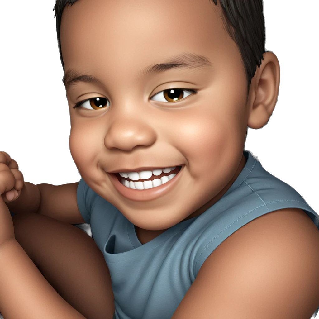 happy boy with a grin emoji