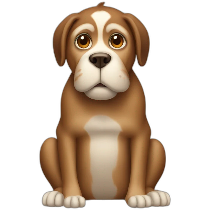 Dog in a monkey emoji